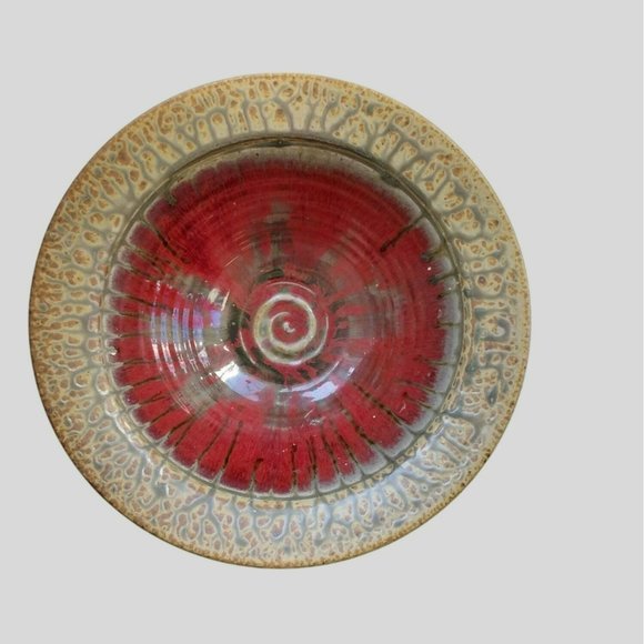 Paul Ray Studio Art Pottery Bowl, Seagrove NC, Oxblood Red...